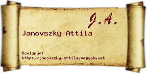 Janovszky Attila névjegykártya